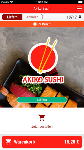 Android application Akiko Sushi screenshort