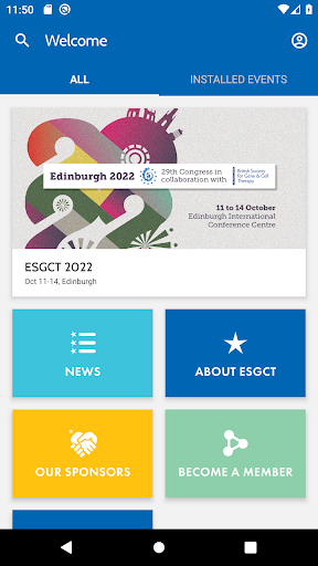 Android application ESGCT Congress screenshort