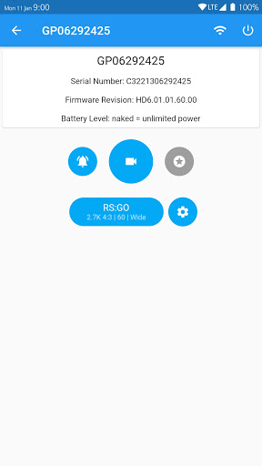 Android application GoPro BLE Remote screenshort
