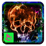 Colorful Neon Skull Weed Keyboard Theme icon