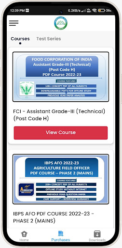 Agri Exam Library Screen 2