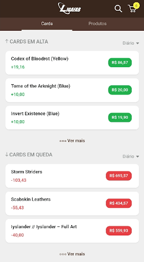 Android application LigaFAB screenshort