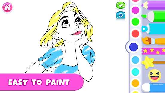 Kids Coloring Games: Princess apktreat screenshots 1