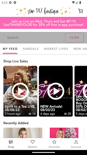 Android application Star 147 Boutique screenshort
