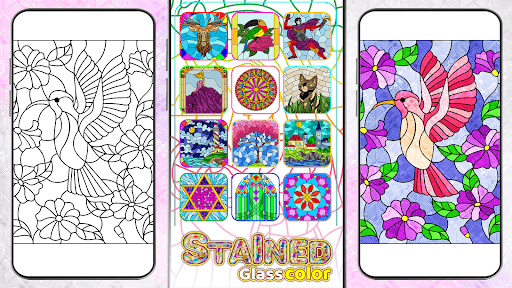 Android application Stained Glass Color by Number screenshort