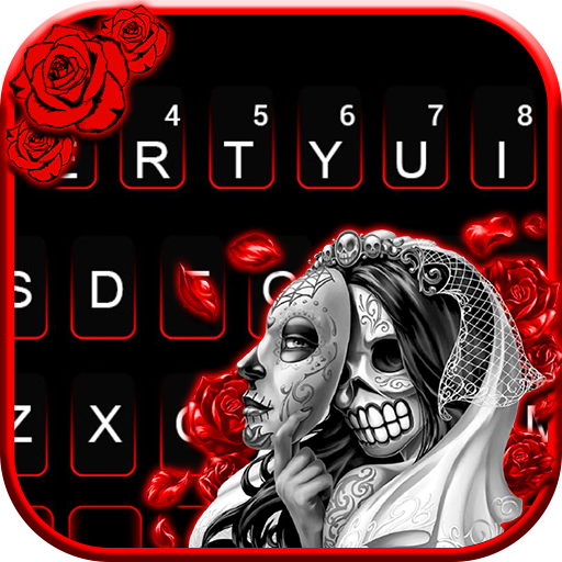 Skull Bride Mask Keyboard Them logo
