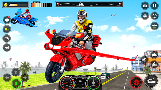 스크린샷 14 Flying Bike Race - Bike Games android