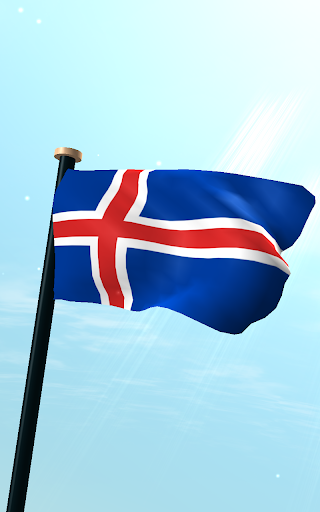 Iceland Flag 3D Live Wallpaper