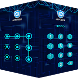 AppLock Theme - Neon Blue icon