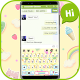 Cute Doodle Messenger Keyboard Theme icon