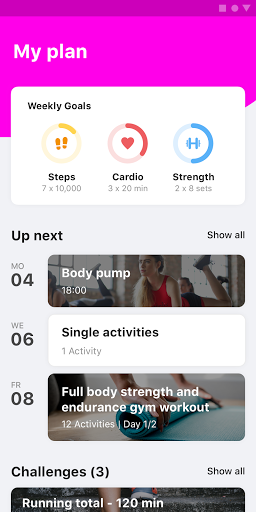 Android application PrimaveraHealthy-Fem&Training screenshort