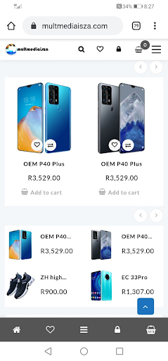 Android application multmediaisza shopping screenshort