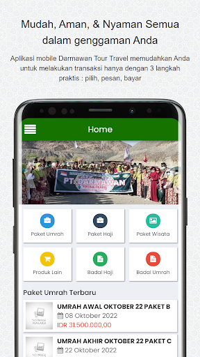 Android application Darmawan Tour screenshort