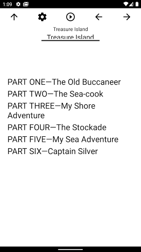 Android application Book, Treasure Island screenshort
