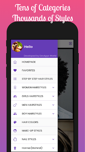 Android application Hairstyles Step by Step screenshort