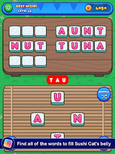 Sushi Cat Words: Addictive Wor Screenshot