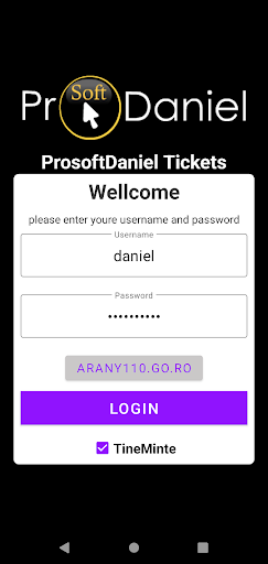 Android application ProsoftDanielTicket screenshort