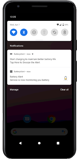 Battery Alert Screen 2