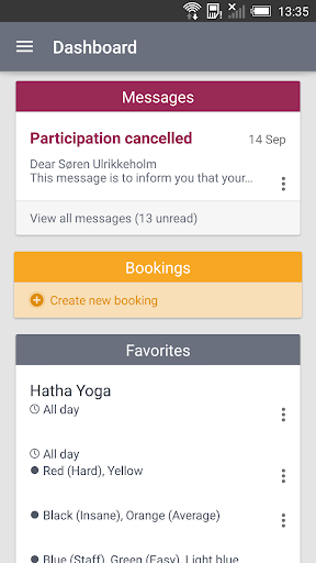 Android application Exerp screenshort