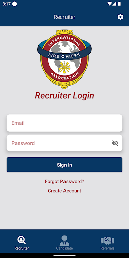 Android application IAFC Recruiting screenshort