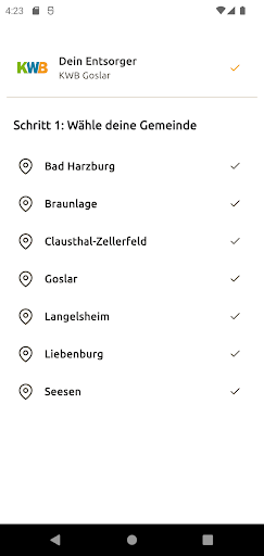 Abfuhrkalender KWB Goslar Screen 2