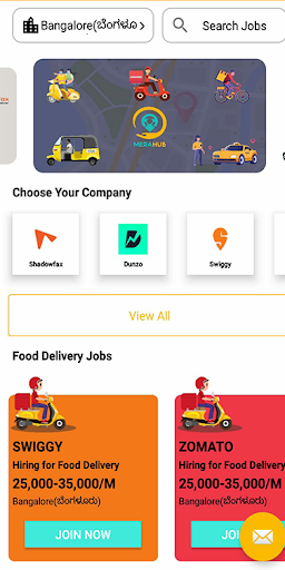 Android application Mera Hub Delivery Drivers Jobs screenshort
