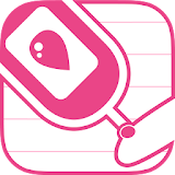 Simple blood glucose note icon
