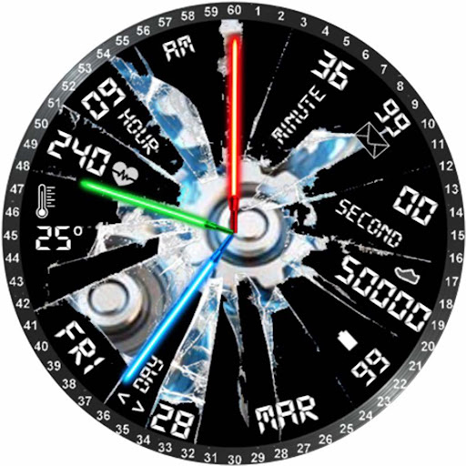 Animated 3D Gyro Broken Watch