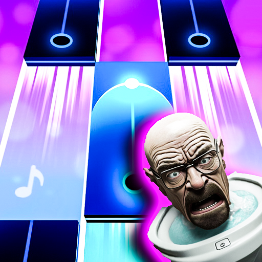 Skibidi Toilet Piano Hop Tiles