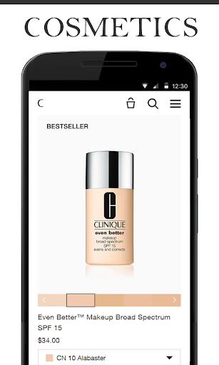 Android application CliniqueCosmetics screenshort