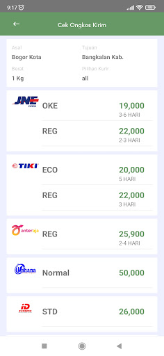 Android application Onyx - Cek Resi & Ongkos Kirim screenshort