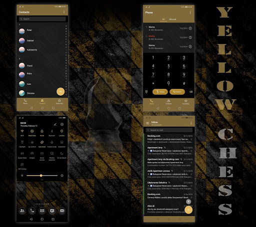 [EMUI 9.1]Yellow Chess Theme Screen 2