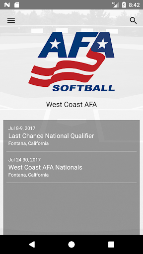 Android application West Coast AFA screenshort