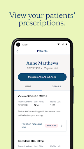 Android application Alto Connect screenshort