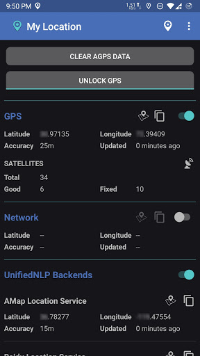 Android application My Location screenshort