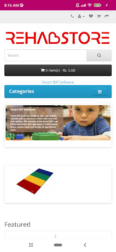 Android application Rehabstore screenshort