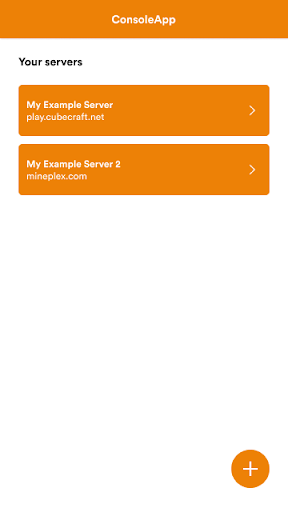 Android application SpigotConsole screenshort