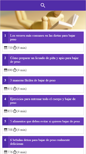 Android application Bajar de peso: dieta y mas screenshort