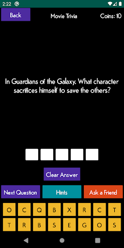 Superhero Quiz Screen 3