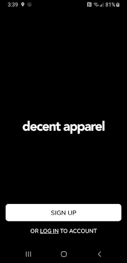 Android application Decent Apparel - Size Scanner screenshort