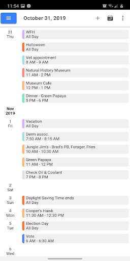Android application Drag & Drop Calendar screenshort