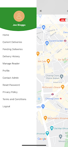 Android application BROS DELIVERY Boy screenshort