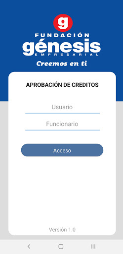 Android application Génesis APProbaciones screenshort