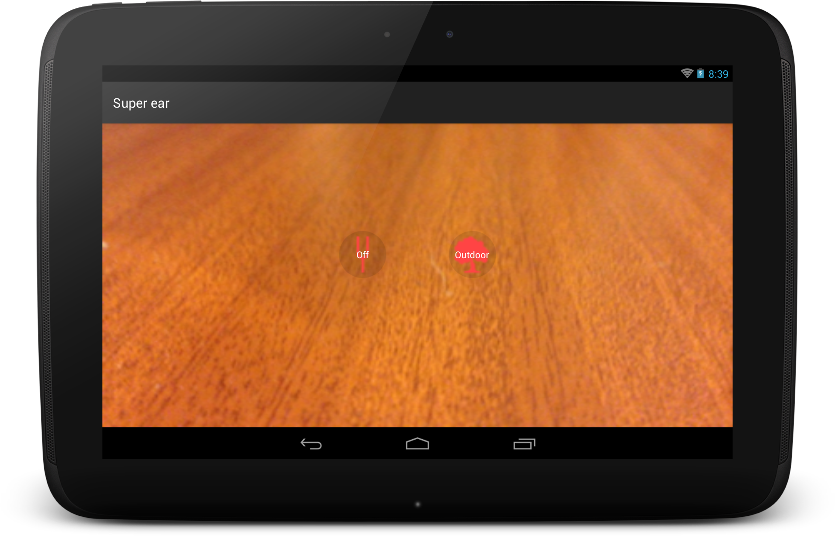 Android application Super Ear screenshort