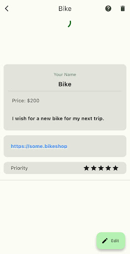 Wishr - Shared Wishlist Screen 2