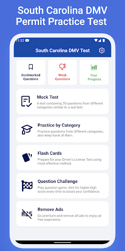 Android application SC DMV Driver's License Test screenshort