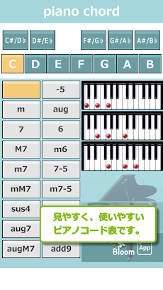 使いやすい、素早く確認できるピアノコード表アプリのおすすめ画像1