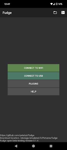 Android application Fudge: Connect to Fuji Cameras screenshort