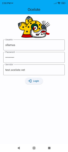 Android application Ocelote Clínico screenshort