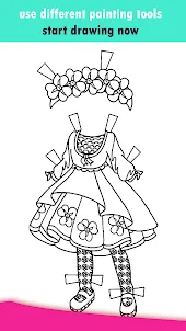 Chibi Doll Coloring Dress game